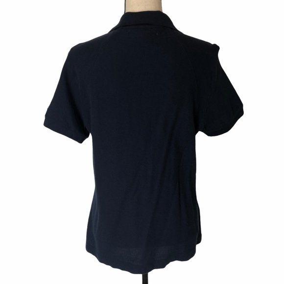 WOMENS NIKE GOLF NAVY BLUE COTTON PIQUE POLO SHIRT - Picture 5 of 7